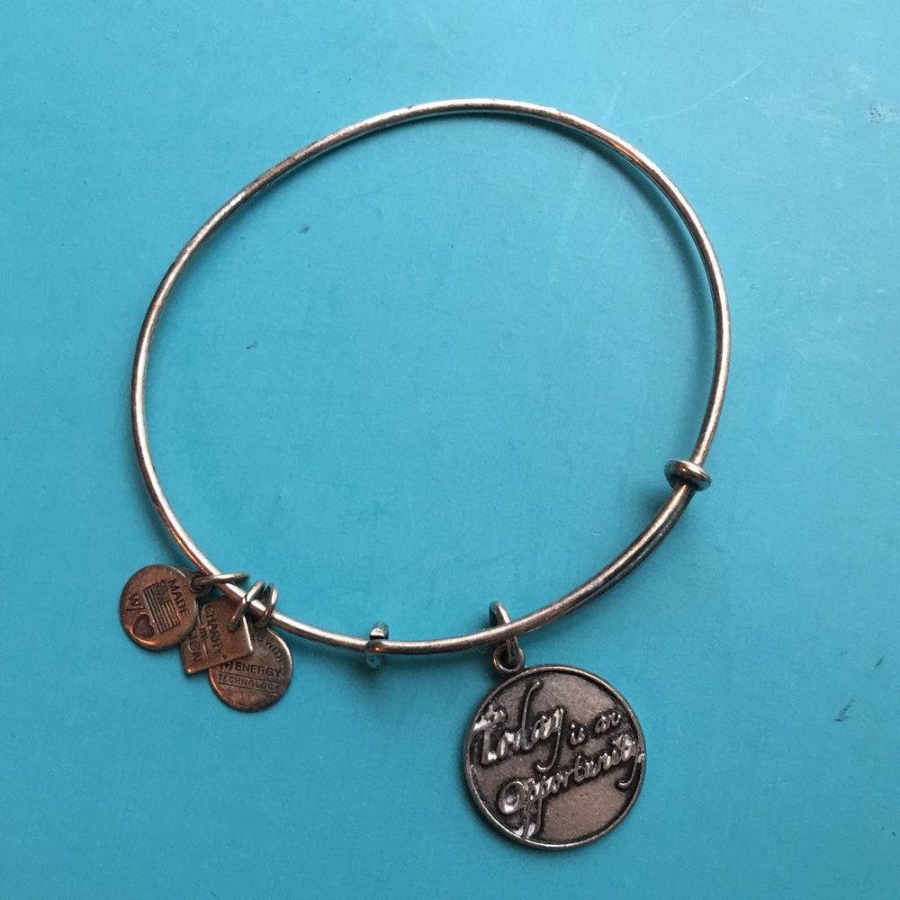 Alex and Ani silver bangle Today is an Opportunity