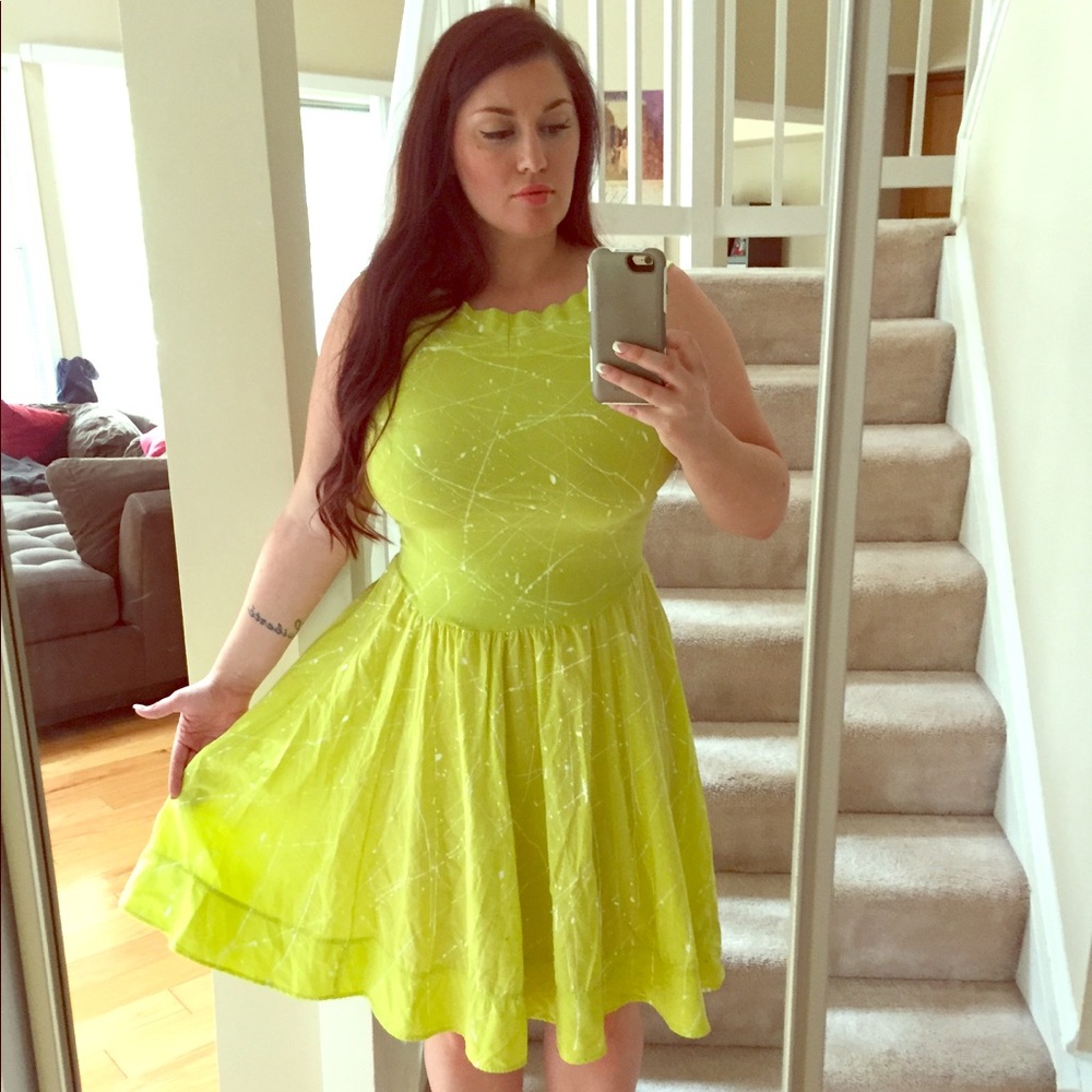 Super Fun Lime Green Dress - L - NWT