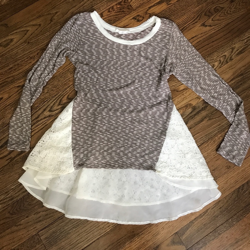 Lace peplum back too