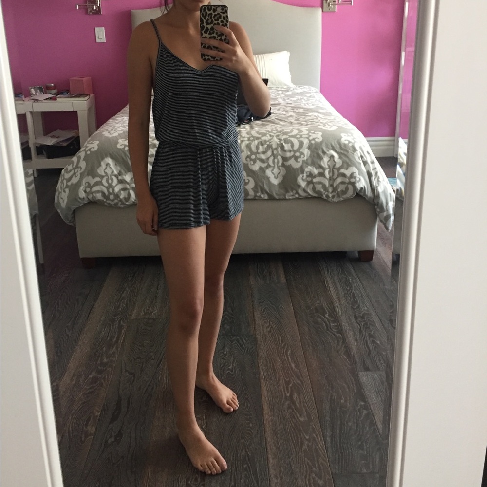 Striped Romper Brandy