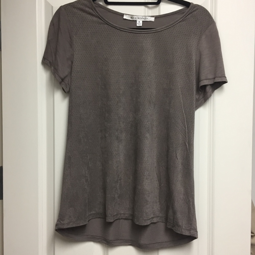 NWOT Max Studio suede shirt