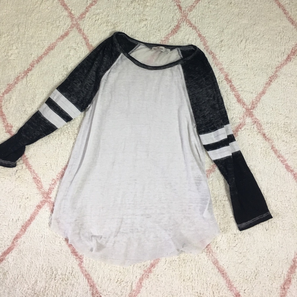 Varsity Grey and White Long sleeved tee