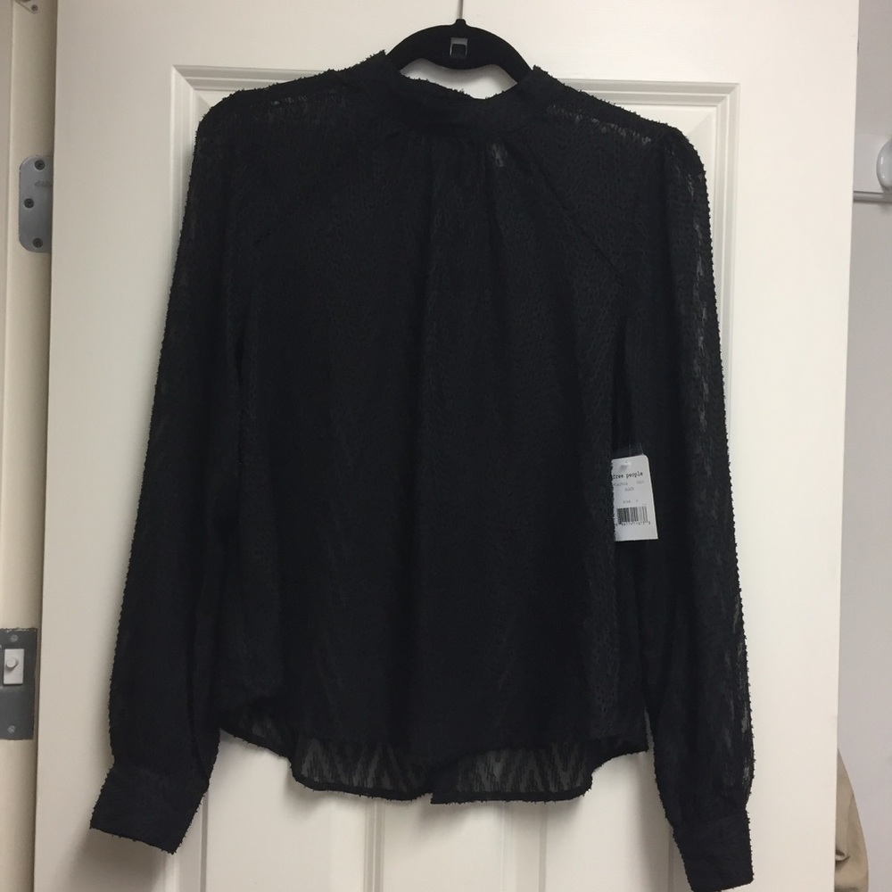 NWT FREE PEOPLE black blouse