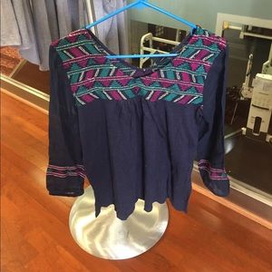 Navy Lucky brand blouse