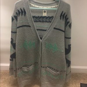 Aztec gray sweater