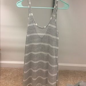 Gray striped tank top