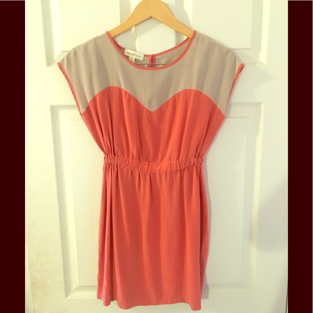 Adorable Chic Pink and Grey Dress