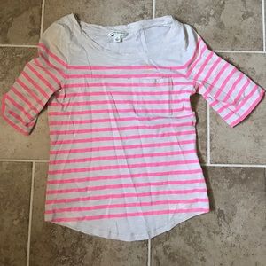 Short sleeve stripe tee shirt
