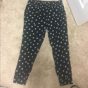 Black patterned pants