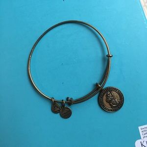 Gold finish Saint Cristopher Alex and Ani bangle