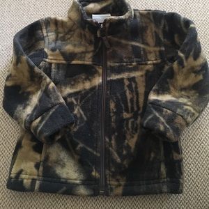 Toddler boys camo Columbia fleece coat, 2T