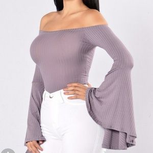 Fashion Nova Just Go With It lavender bodysuit