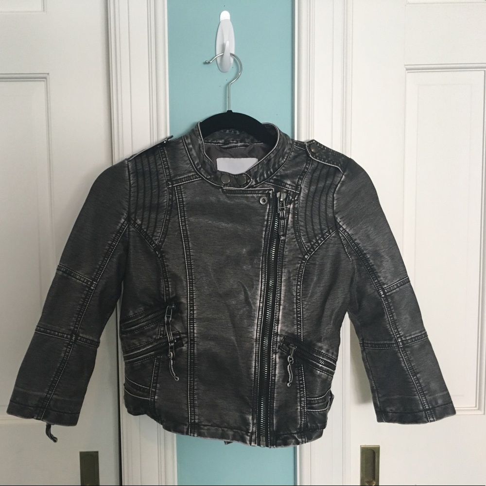 bar III leather jacket