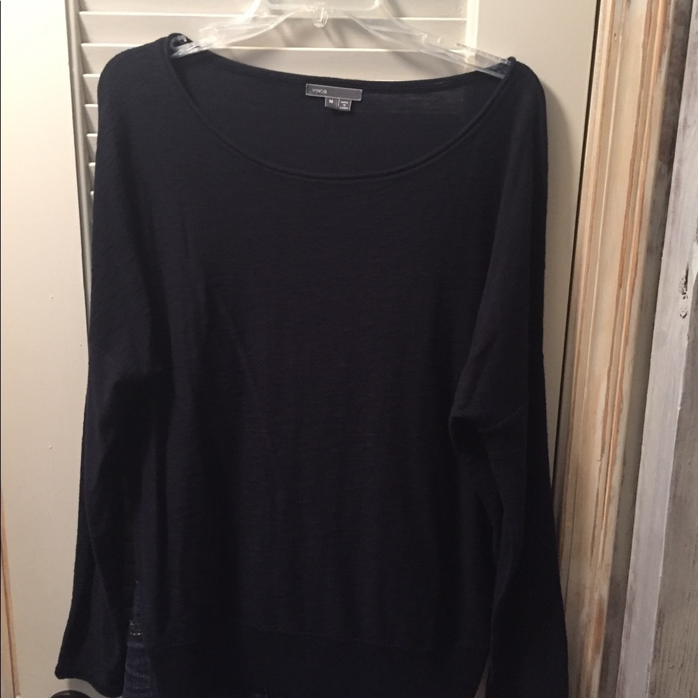 NWOT Vince Boat Neck Slub Cotton Sweater