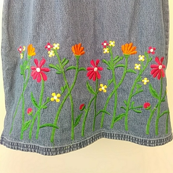 Floral Denim Dress - Picture 3 of 6