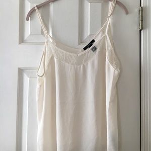 White tank top with Wallace detail
