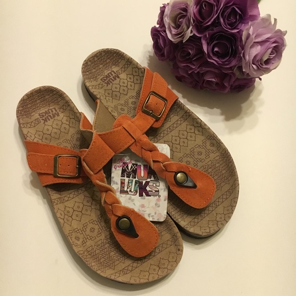 Muk Luks Shoes - Muk Luk sandals for women in burnt orange