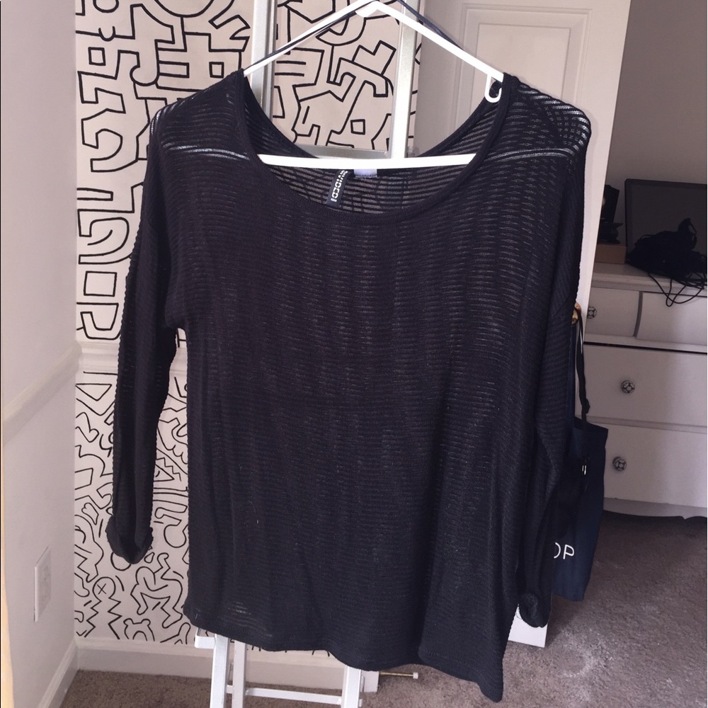 Black Sheer Top