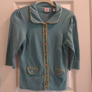 Teal cardigan