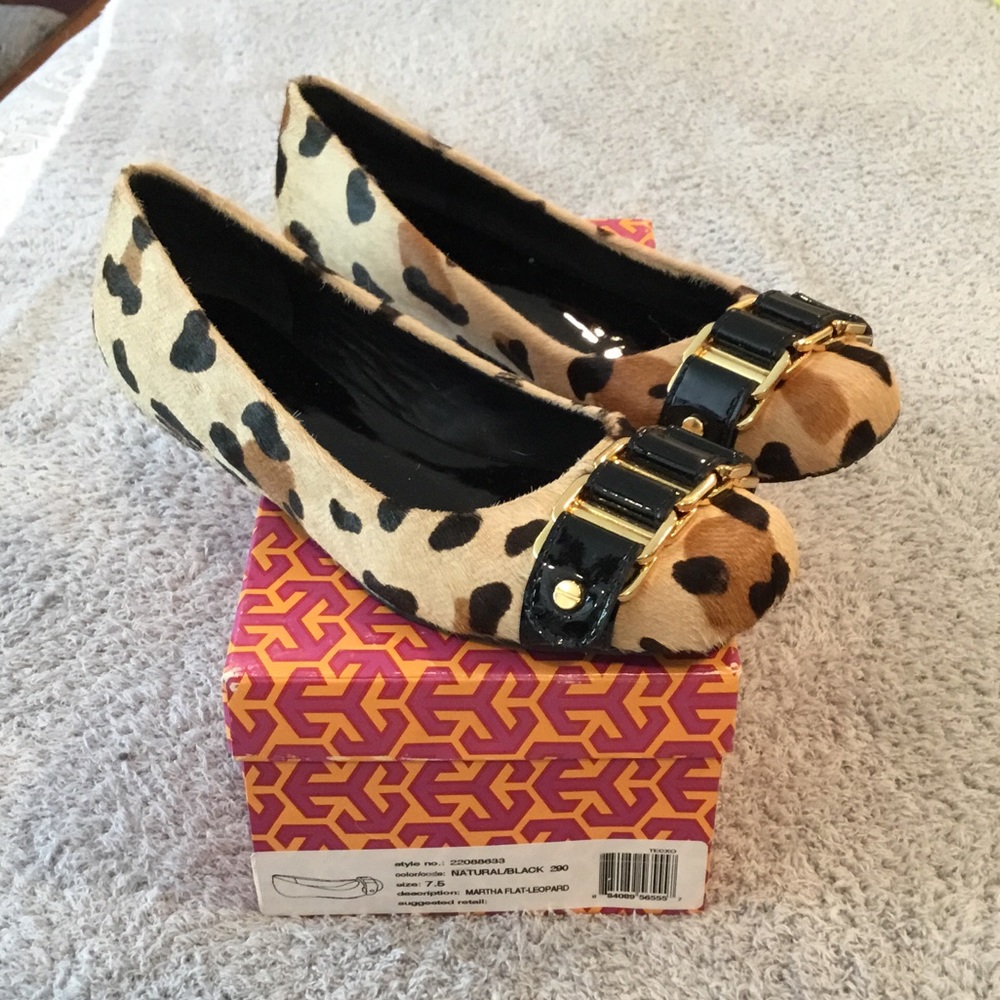 Tory Burch Martha Flat in Leopard