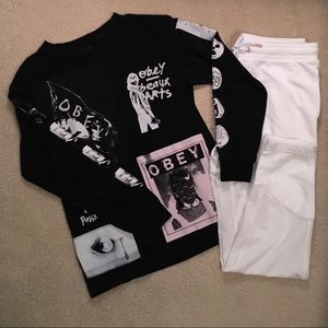 OBEY Punk's Not Dead Long- Sleeve Shirt