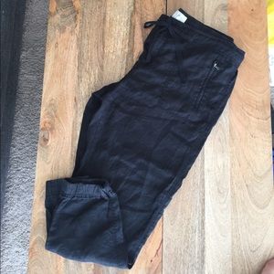 NWOT Lou and Grey linen pants- black