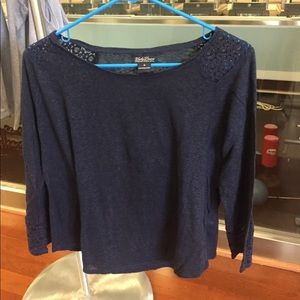 Lucky brand navy long sleeve tee