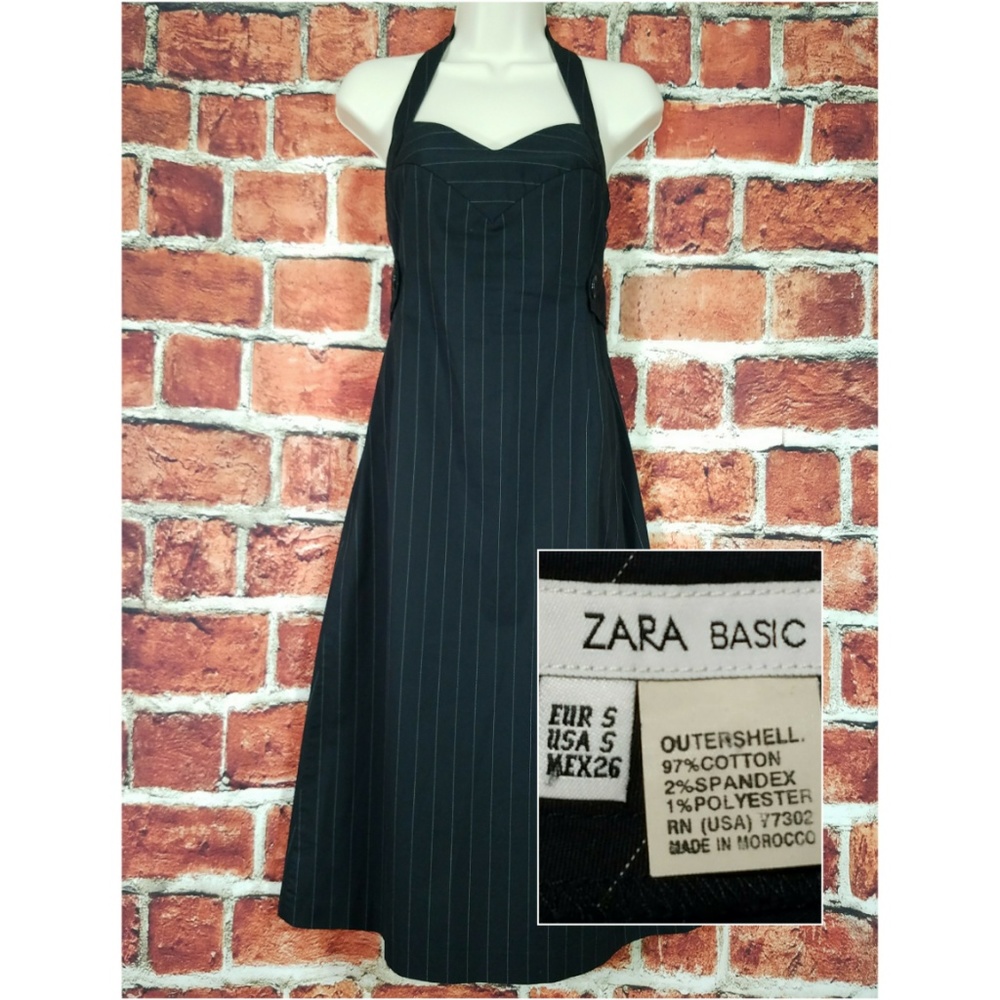 Zara Basic Women Sleeveless Tea Dress Size S Small