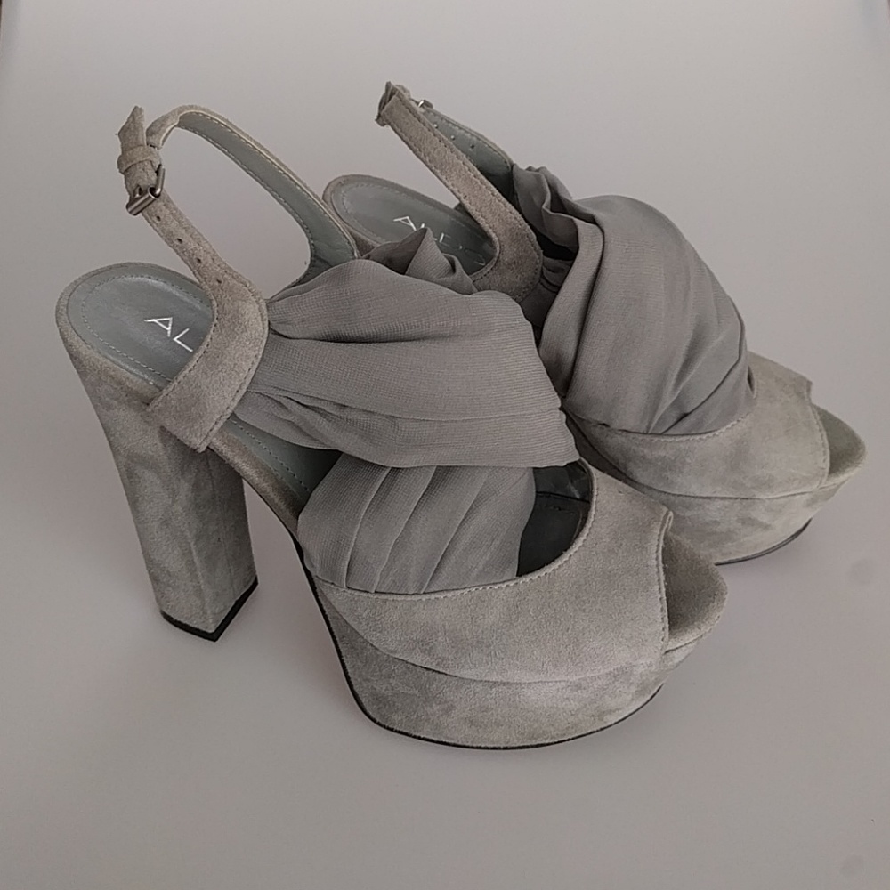 Grey Suede Heels