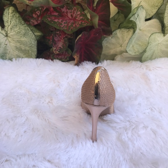 Ladies mesh high heels pump. Rose gold - Picture 6 of 8