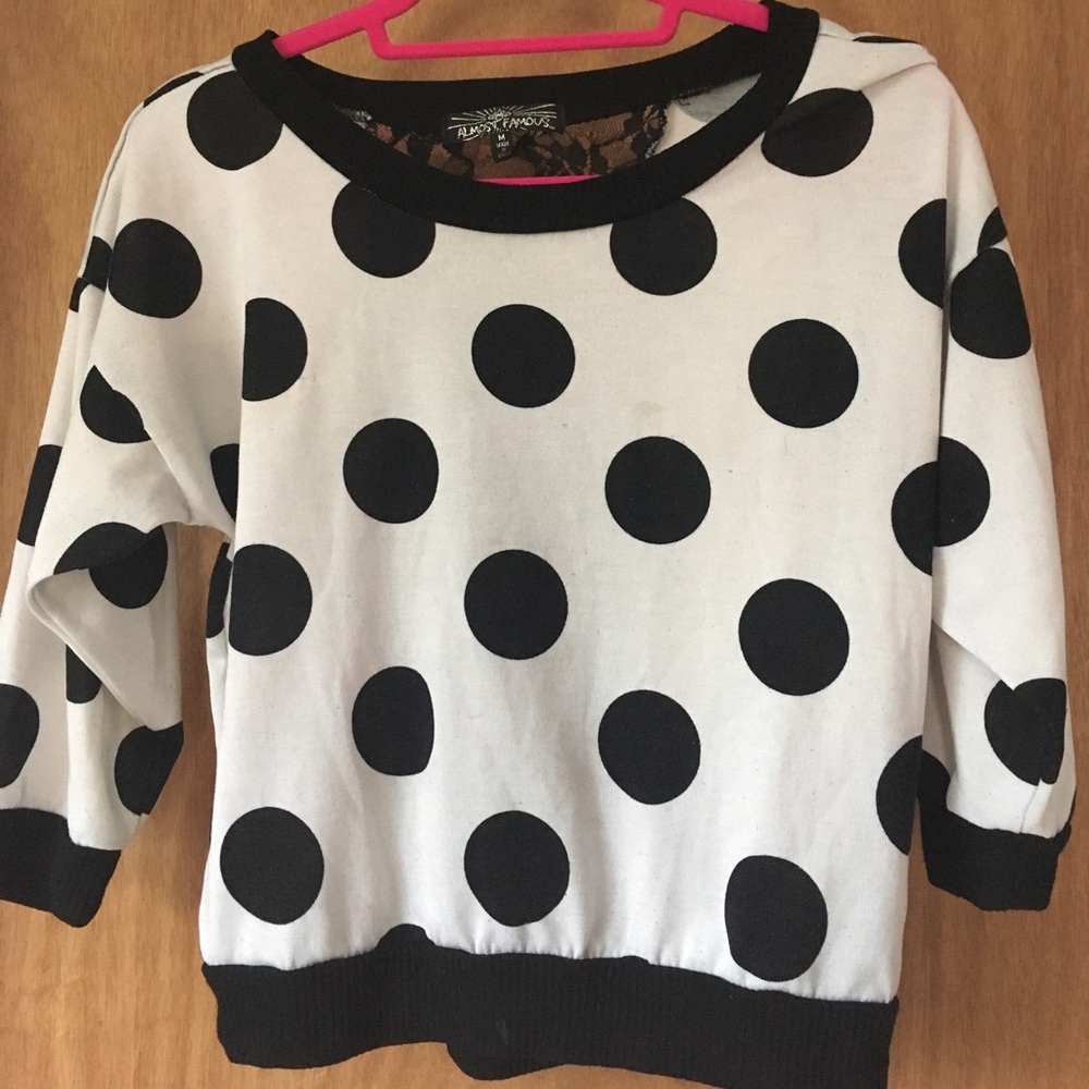 Polka dot and lace top