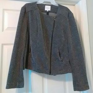 Grey Soft Moto Jacket