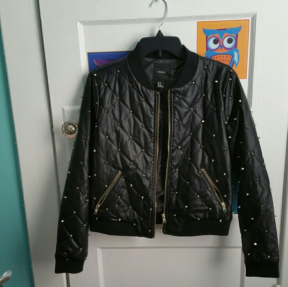 Spiked Bomber Jacket