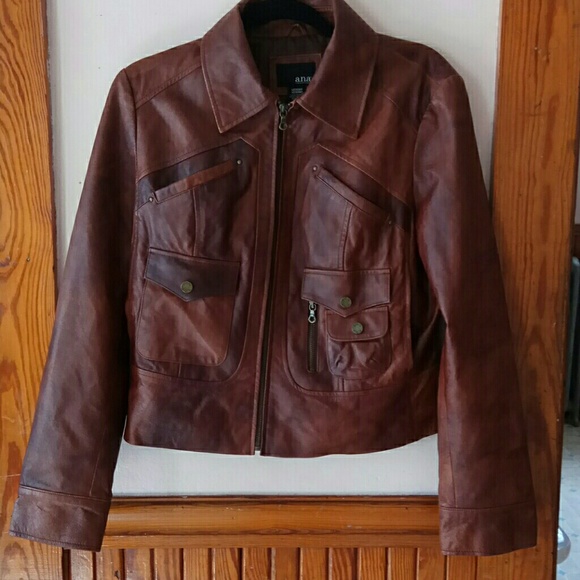 a.n.a Jackets & Blazers - A.n.a brown leather jacket