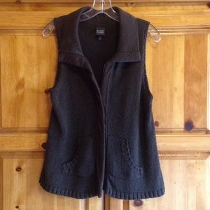 Brown knit Eileen Fisher vest