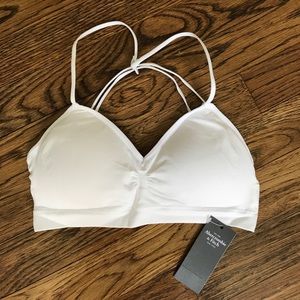 Bralette with removable inserts.
