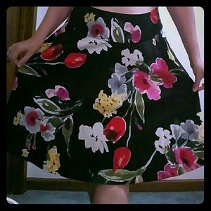American Living Floral wide waist circle skirt