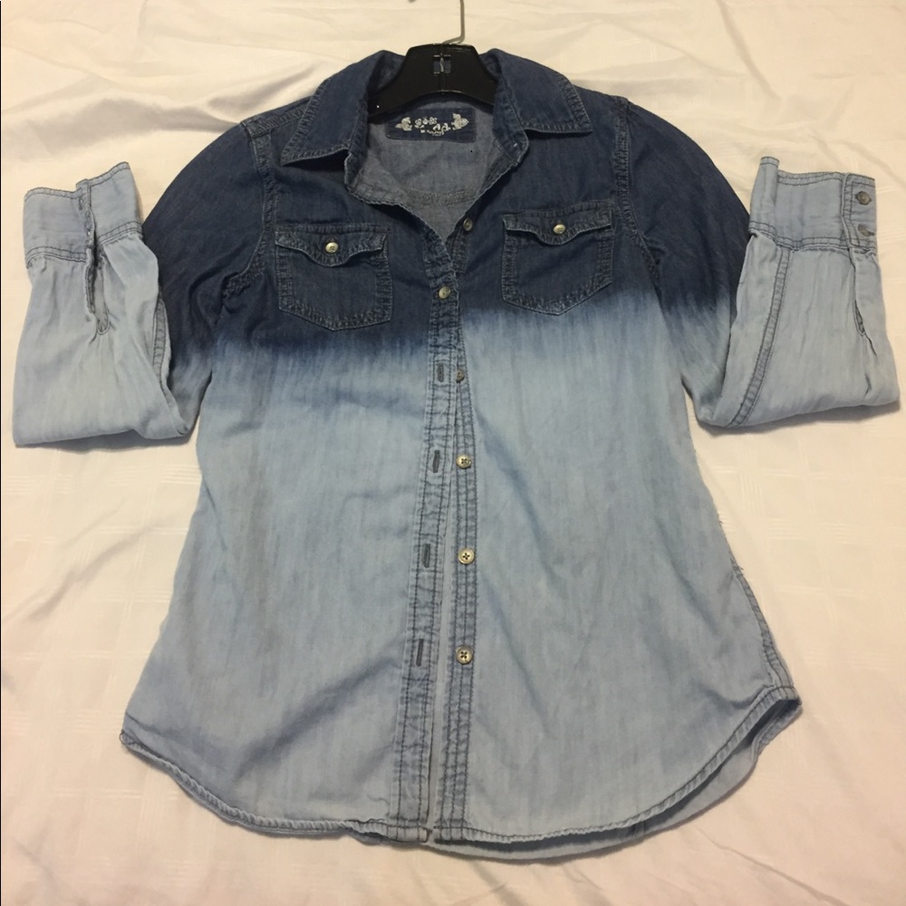 Kids Ombré jeans cardigan