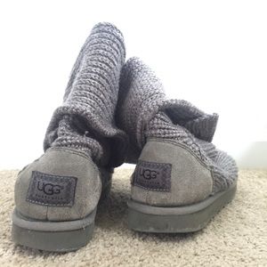 Grey Knit Uggs