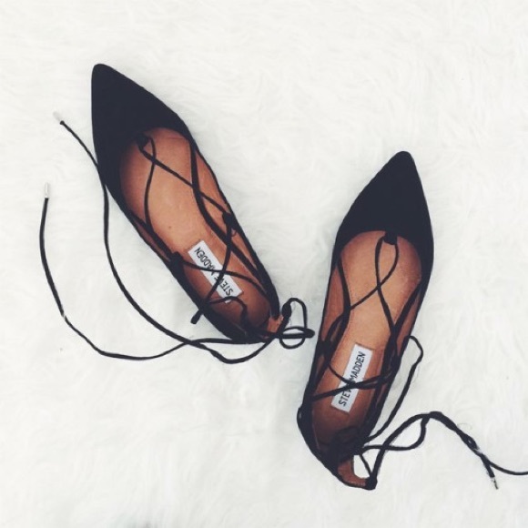 steve madden tie up flats