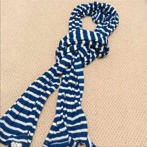 Old Navy White and Blue Striped Scarf
