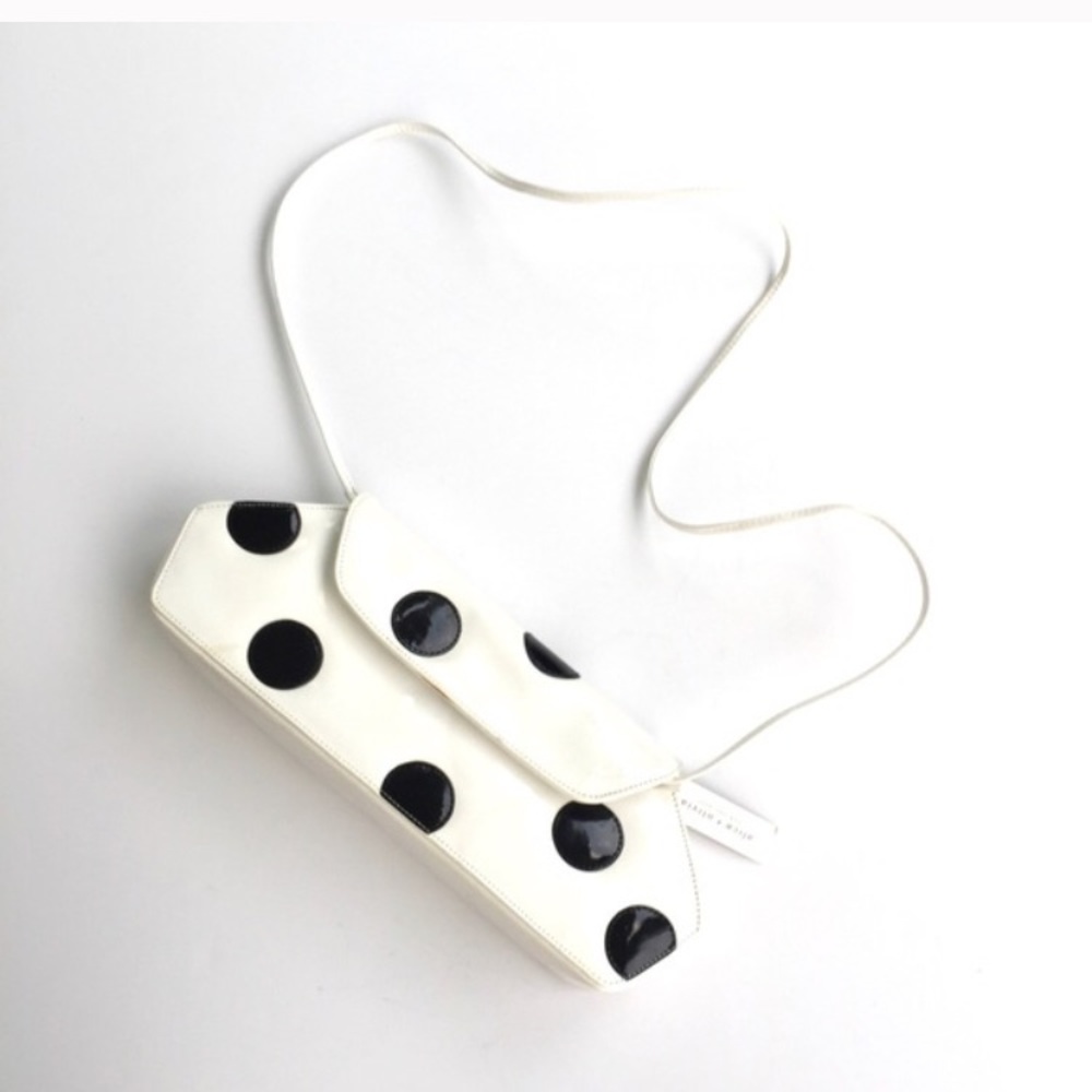 Polka dot clutch