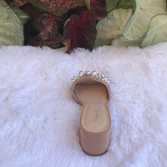 HP Ladies low heels slides with pearls details - Picture 4 of 8