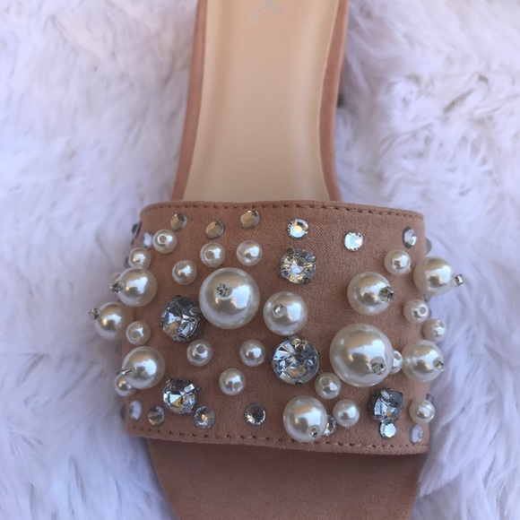 HP Ladies low heels slides with pearls details - Picture 6 of 8