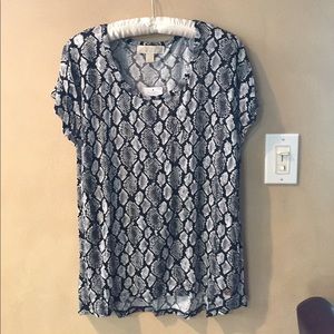 NWT Michael Kors Snakeskin Basic Tee