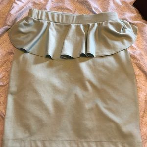 Teal peplum skirt☺️