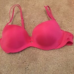 Pink push-up bra