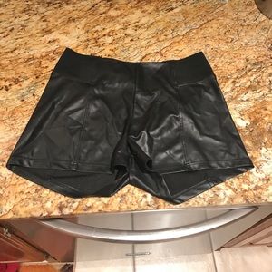 Leather shorts
