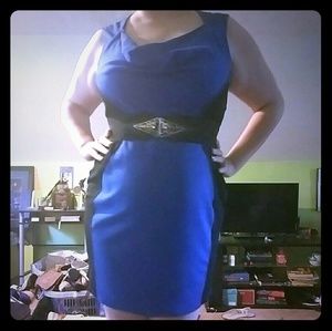 Dots brand bodycon color blocked dress