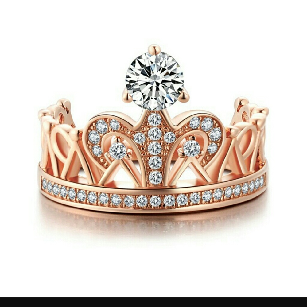Vancaro Rose Gold Crown Ring 925 Sterling Silver